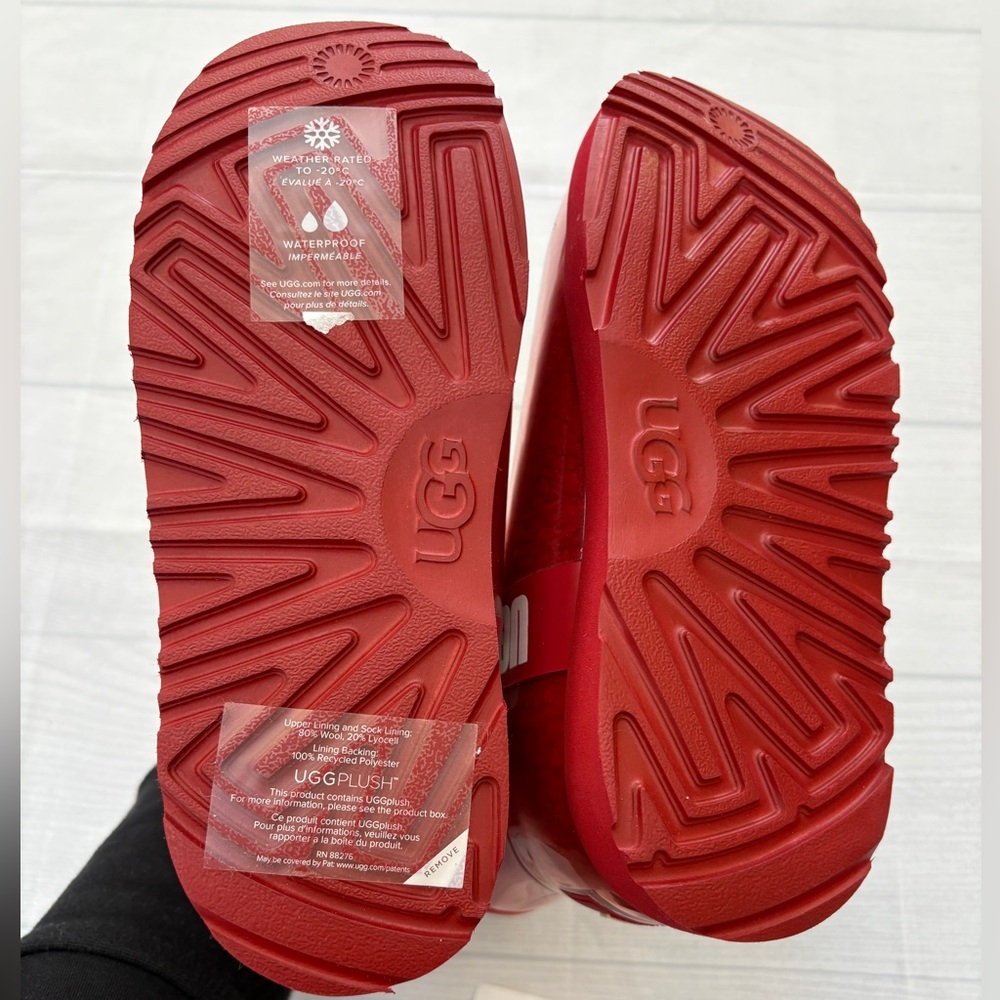 UGG Kids Shiny Red Boots - Picture 9 of 9